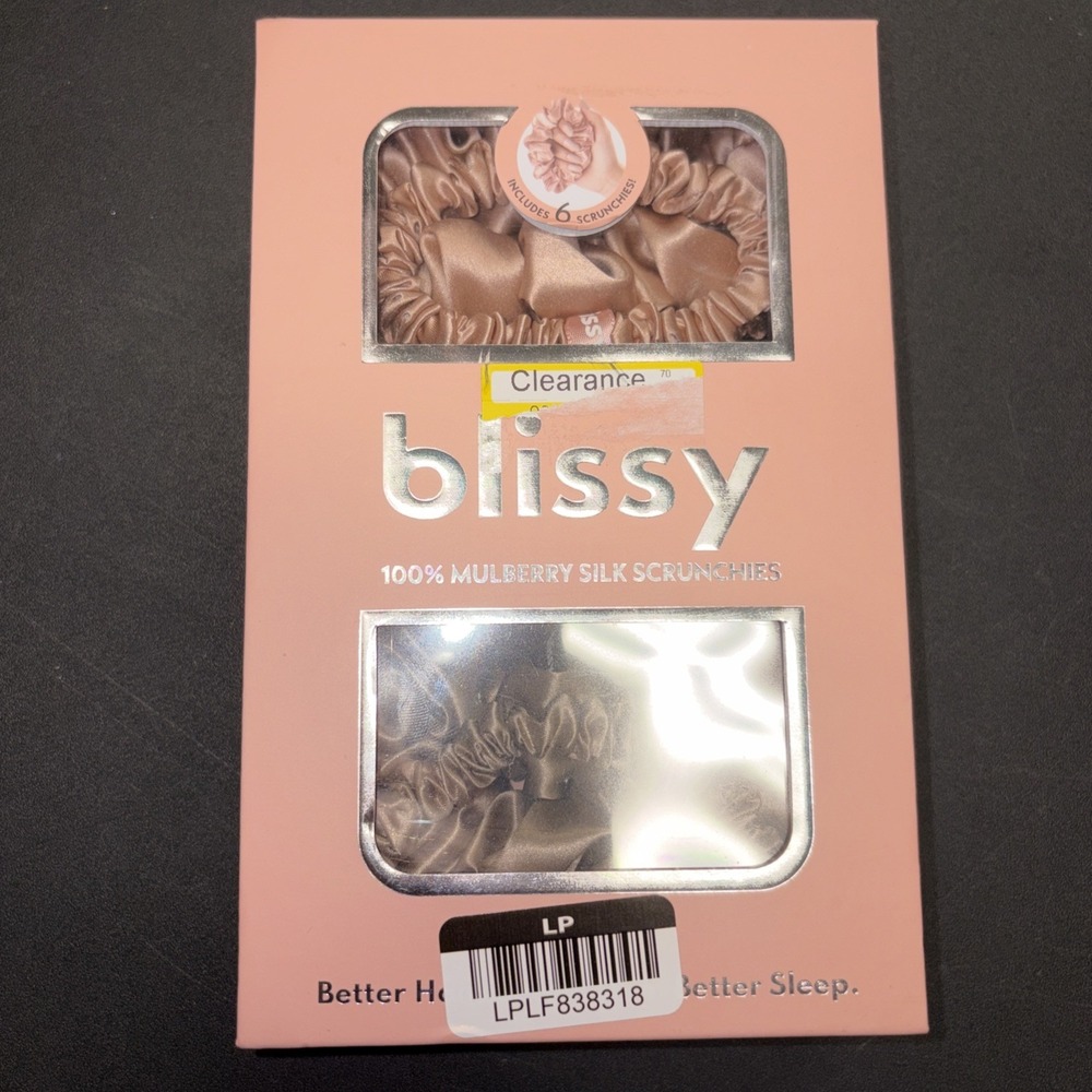 Blissy Machine Washable Mulberry Silk Scrunchies BLACK, ROSE GOLD, TAUPE 20759